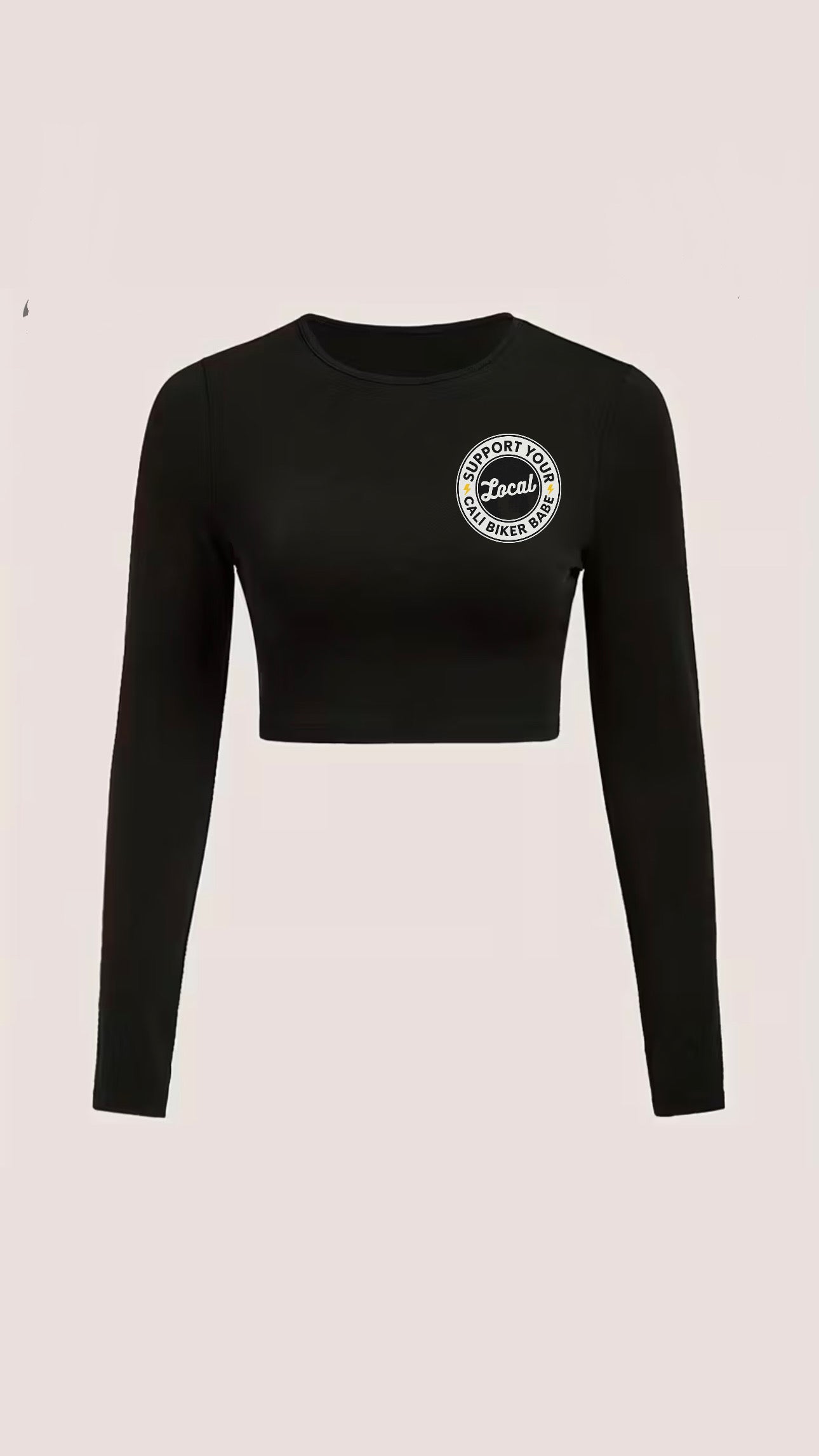Supporter long sleeve crop top