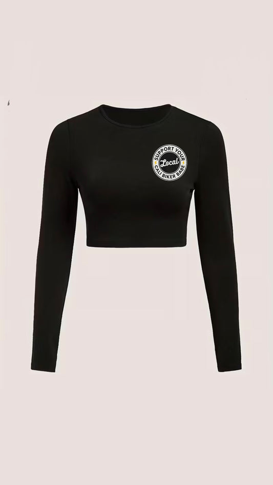 Supporter long sleeve crop top