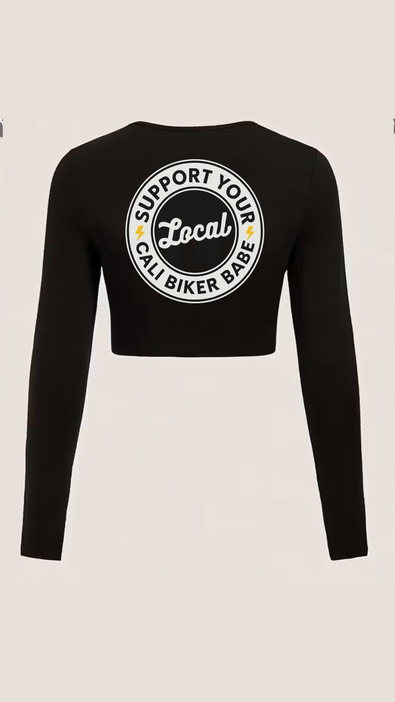 Supporter long sleeve crop top